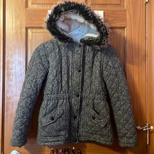 So Grey Warm and Comfy Coat Size 10/12 for Girls